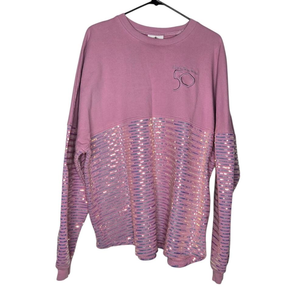 Disney Pink Spirit Jersey Sweater with Sparkle Design